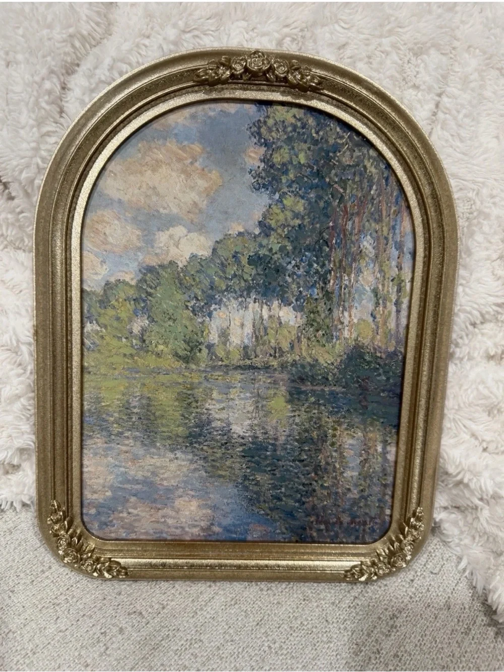 “Poplars On The Epte” by Claude Monet 11x14 inches impressionist art work vintag